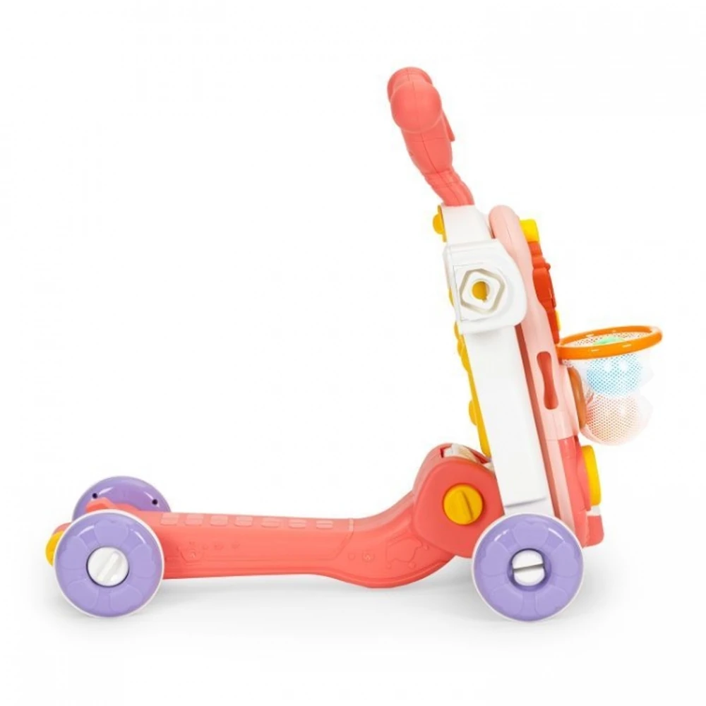 Antemergator educational 4 in 1 (antemergator, masuta, trotineta, bicicleta) Huanger - Roz [7]