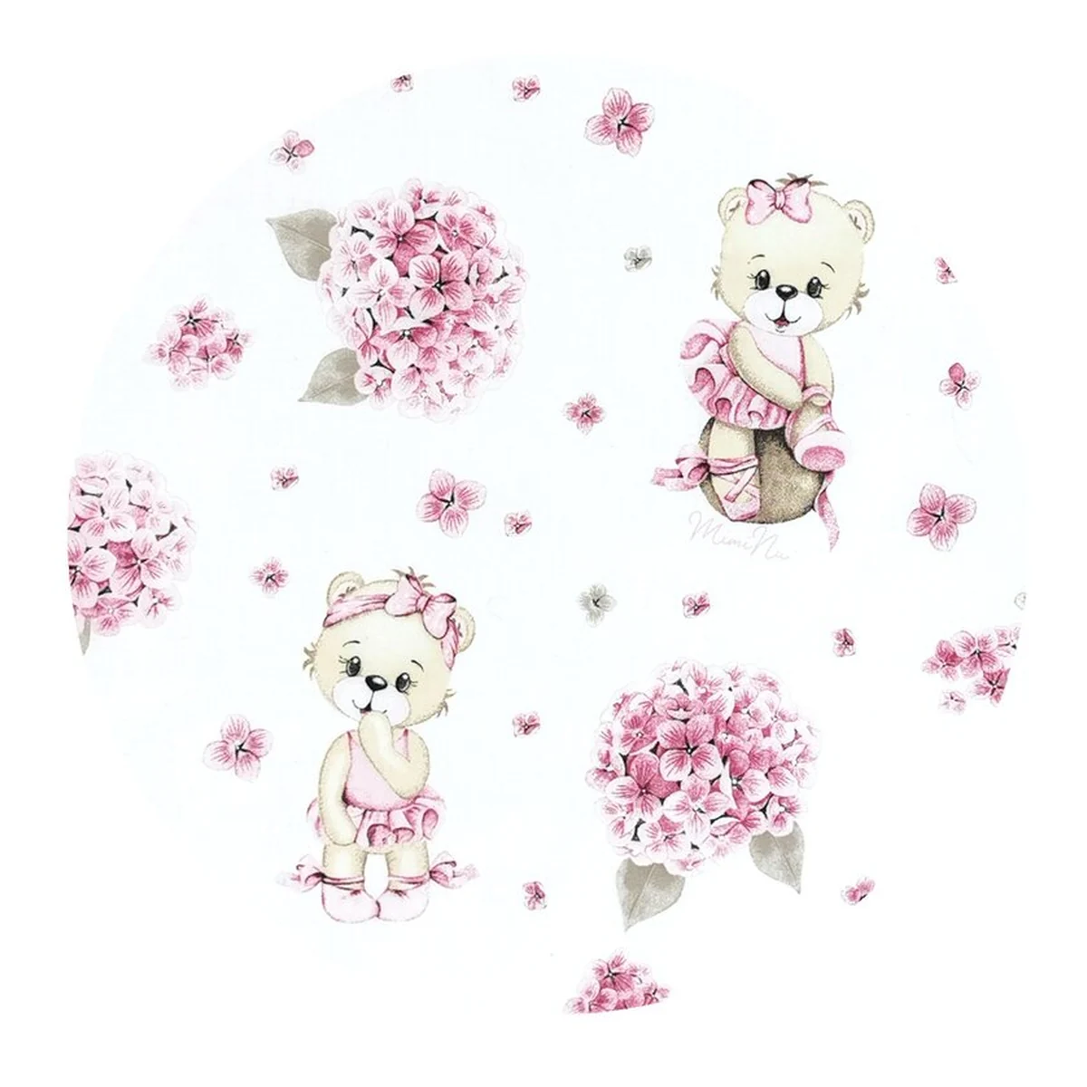 Aparatoare pentru patut, MimiNu, bumbac, 180x30 cm, Cu volanase si panglici, Pink Ballerina [4]