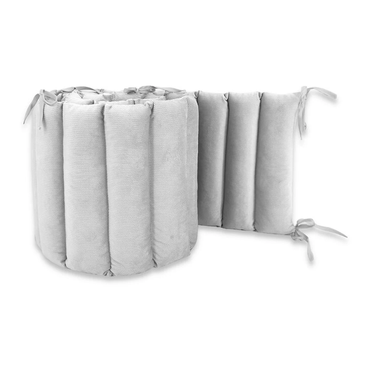 Aparatoare pentru patut, MimiNu, Tip panou, Lungime 180 cm, Din catifea, Grey [3]