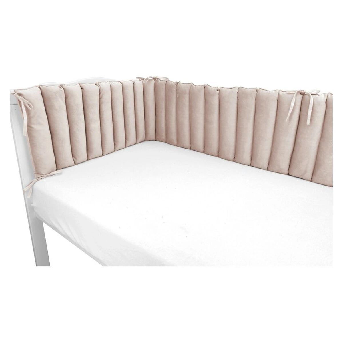 Aparatoare pentru patut, MimiNu, Tip panou, Pentru patut, Lungime 180 cm, Din catifea, Beige Pink [2]