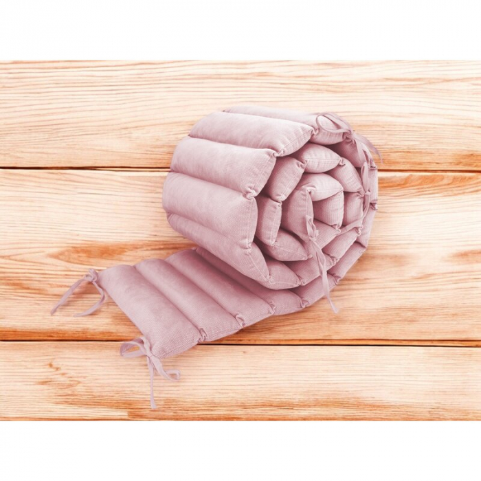 Aparatoare pentru patut, MimiNu, Tip panou, Pentru patut, Lungime 180 cm, Din catifea, Raspberry [2]