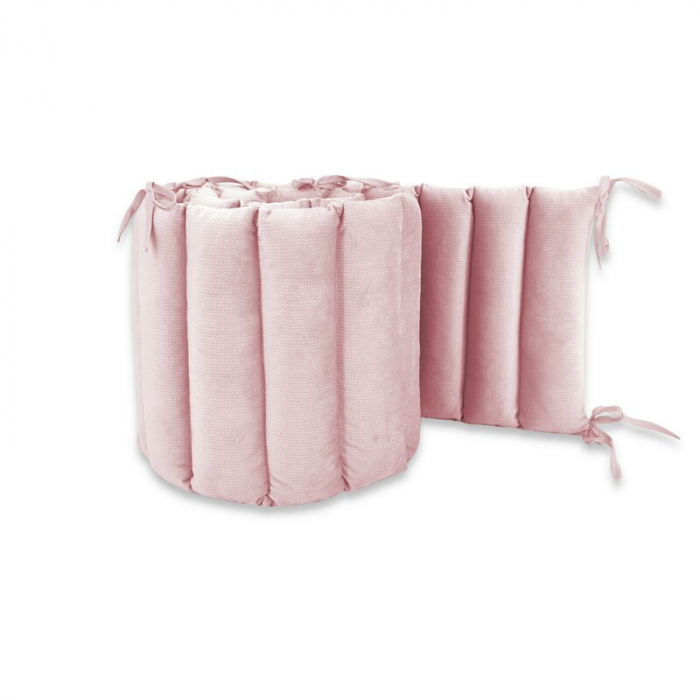 Aparatoare pentru patut, MimiNu, Tip panou, Pentru patut, Lungime 180 cm, Din catifea, Raspberry [4]