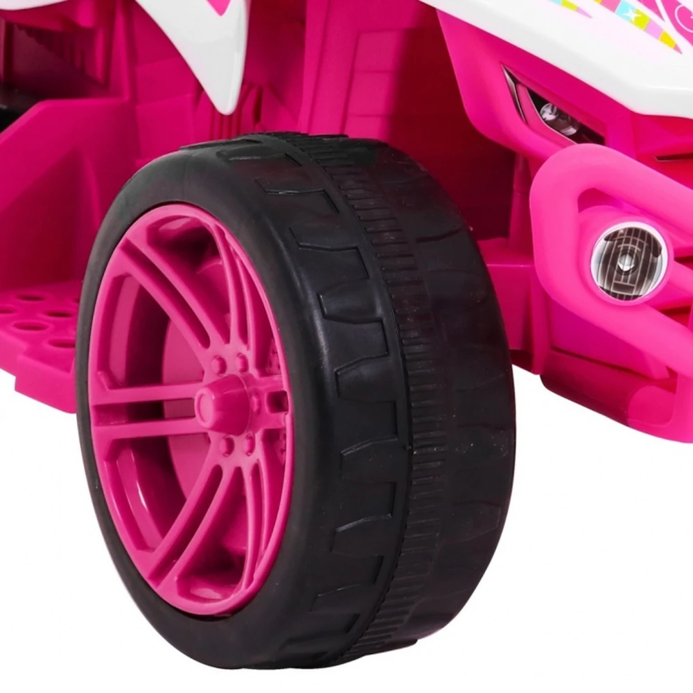 ATV electric LITTLE MONSTER, roti si scaun din plastic, 70x38.5x42 cm, putere 25W - Roz [7]