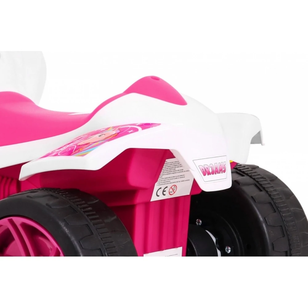 ATV electric LITTLE MONSTER, roti si scaun din plastic, 70x38.5x42 cm, putere 25W - Roz [6]
