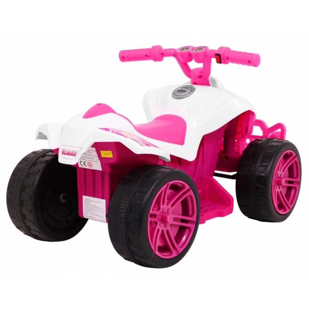 ATV electric LITTLE MONSTER, roti si scaun din plastic, 70x38.5x42 cm, putere 25W - Roz [3]