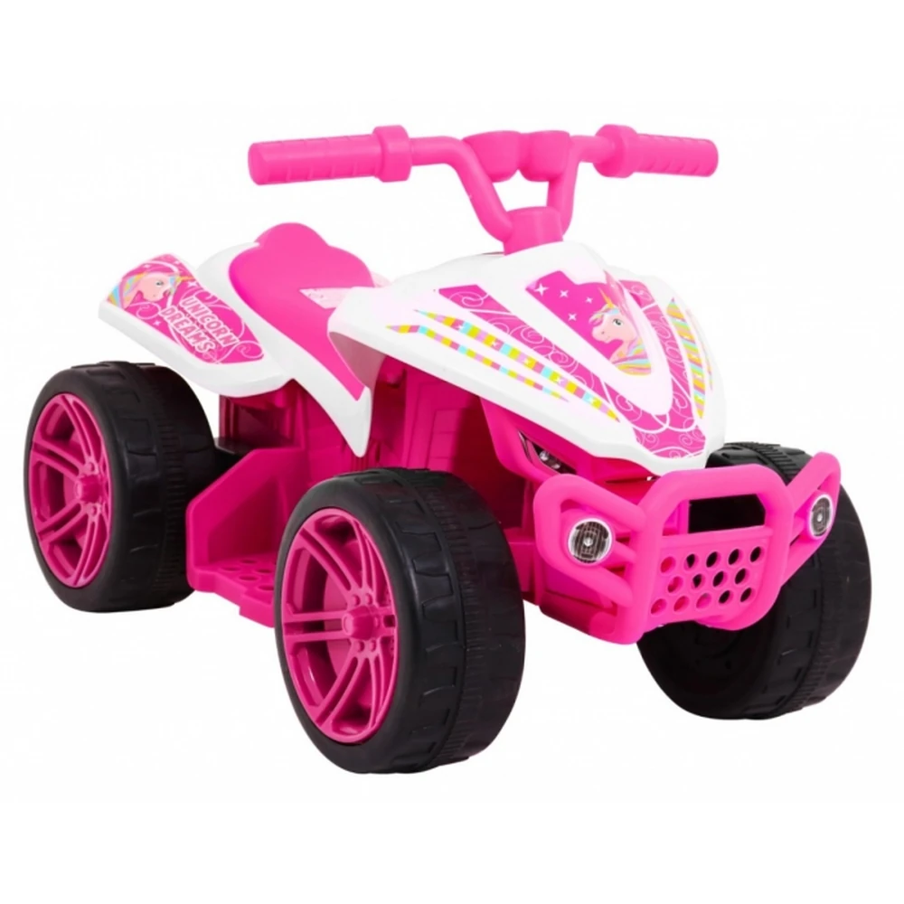 ATV electric LITTLE MONSTER, roti si scaun din plastic, 70x38.5x42 cm, putere 25W - Roz [2]