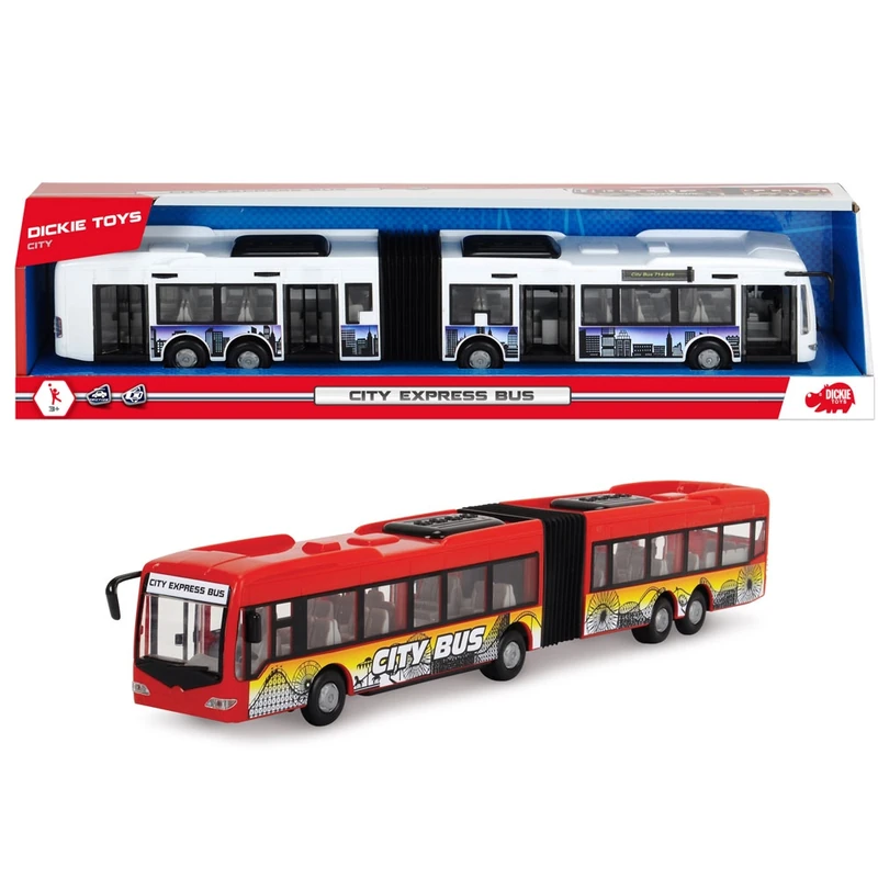 Autobuz Dickie Toys City Express Bus rosu [3]