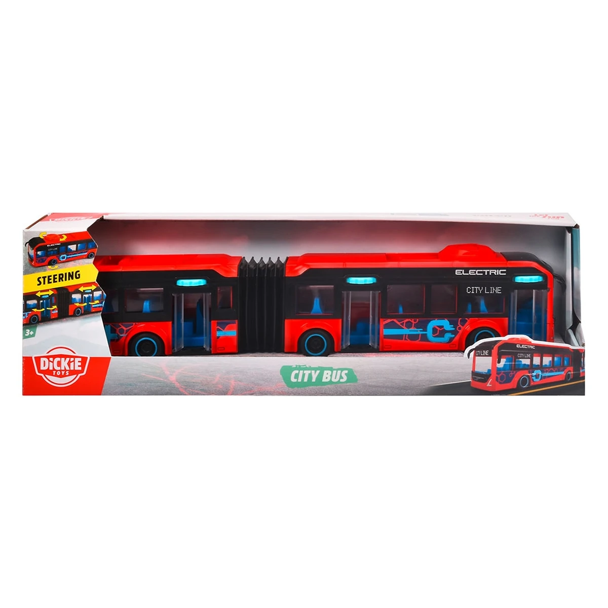 Autobuz Dickie Toys Volvo City Bus 40 cm rosu copii [13]