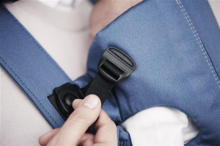 Marsupiu anatomic Mini BabyBjorn, cu pozitii multiple de purtare – Vintage Indigo, Bumbac [8]