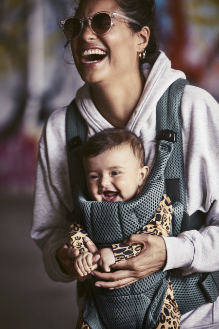 Marsupiu anatomic BabyBjorn Move, Verde Salvie 3D Mesh [5]