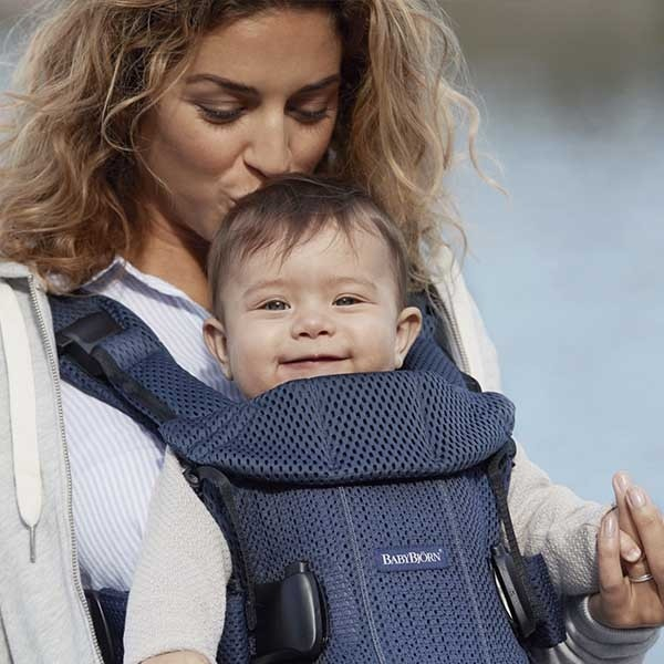 Marsupiu anatomic One Air BabyBjorn - Navy Blue, 3D Mesh [7]