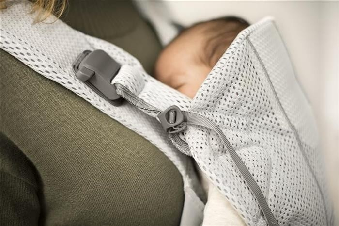 Marsupiu anatomic One Air BabyBjorn - Silver, 3D Mesh [5]