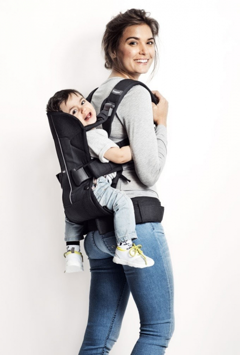 Marsupiu anatomic One BabyBjorn, cu pozitii multiple de purtare - Denim grey, Bumbac [3]