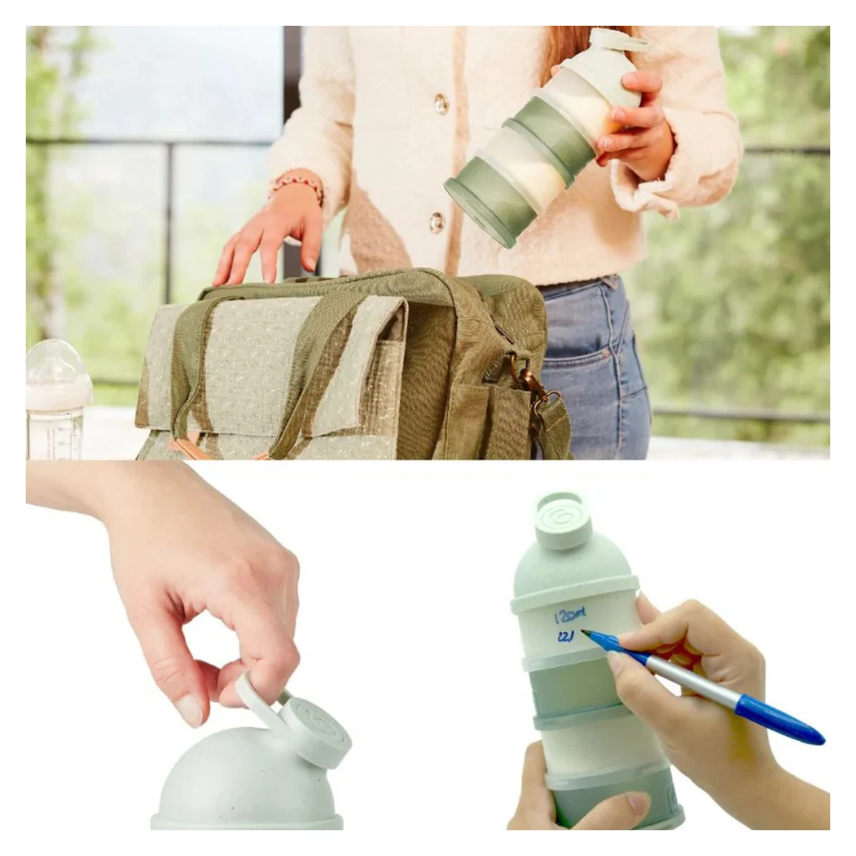 Babymoov - Dozator lapte praf Babydose Mineral Green [5]