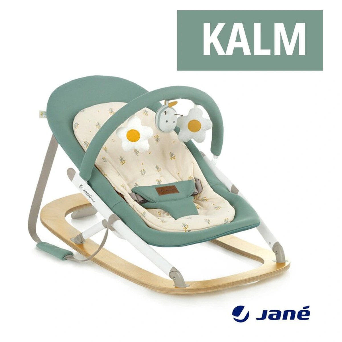 Balansoar, Jane, Kalm, Pliabil, Cu bara de jucarii si spatar reglabil, Botanic [15]