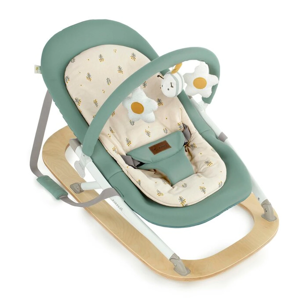 Balansoar, Jane, Kalm, Pliabil, Cu bara de jucarii si spatar reglabil, Botanic [2]