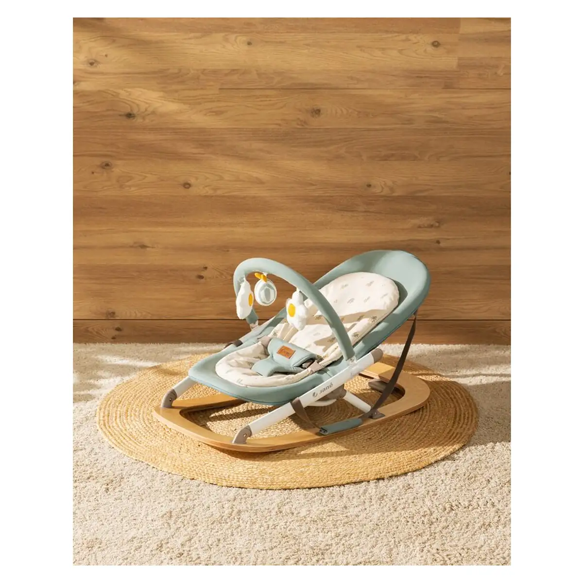 Balansoar, Jane, Kalm, Pliabil, Cu bara de jucarii si spatar reglabil, Botanic [11]