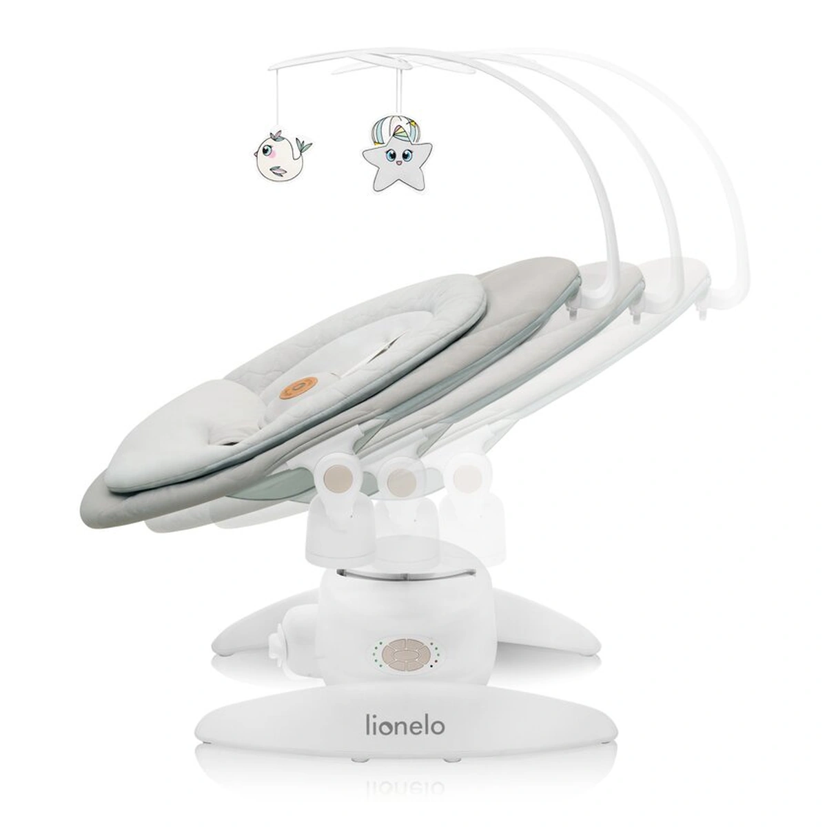 Balansoar, Lionelo, Mell, 2 in 1, Rotire 360 grade, Electric - Bej [4]