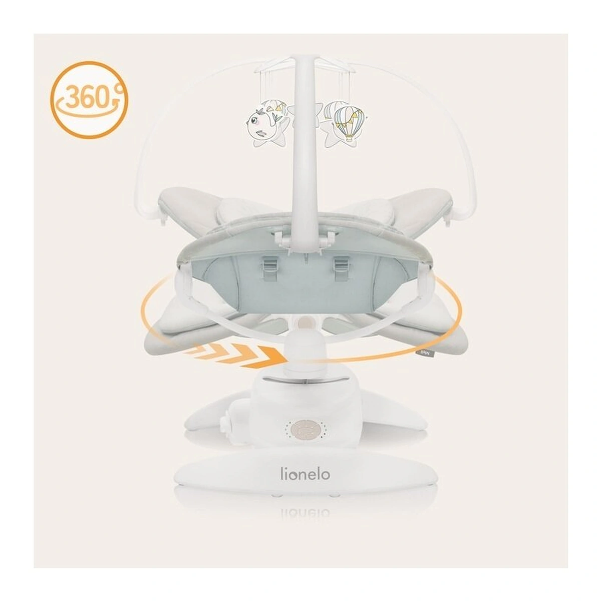 Balansoar, Lionelo, Mell, 2 in 1, Rotire 360 grade, Electric - Bej [25]