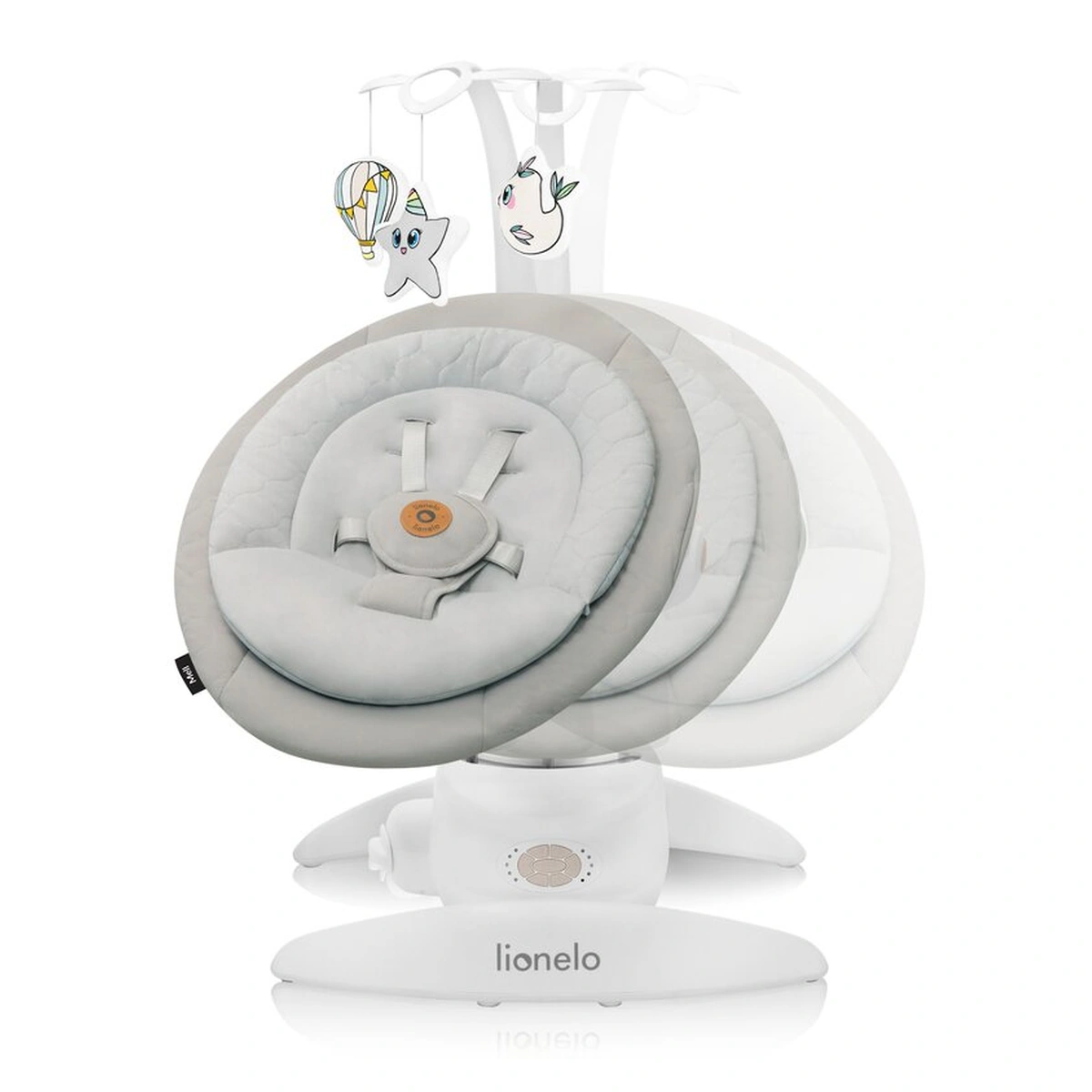 Balansoar, Lionelo, Mell, 2 in 1, Rotire 360 grade, Electric - Bej [5]