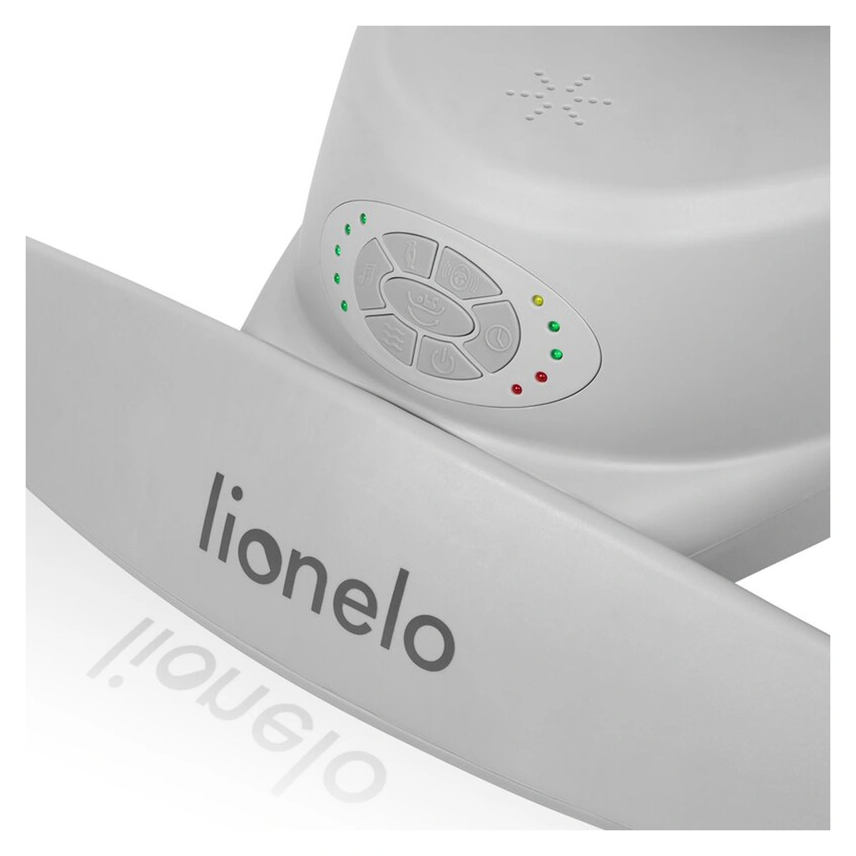 Balansoar, Lionelo, Mell, 2 in 1, Rotire 360 grade, Electric, Cu 3 moduri de leganare, Cu 5 trepte de viteza, Cu 3 pozitii de inclinare, Cu timer, 12 melodii si 2 sunete ale naturii, Pana la 9 kg, Gri [19]