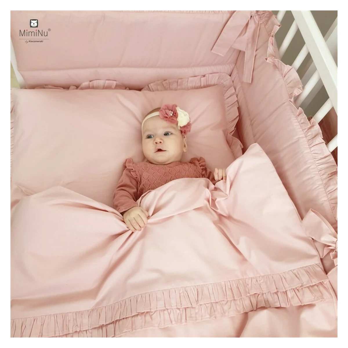 Baldachin pentru patut, MimiNu, 210x145 cm, Colectia Royal, Powder Pink [5]