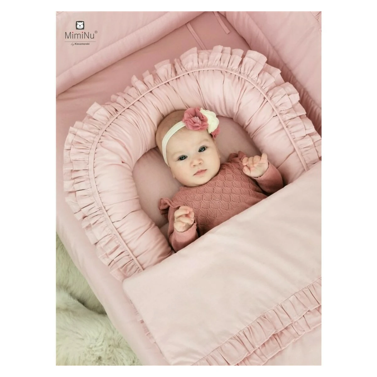 Baldachin pentru patut, MimiNu, 210x145 cm, Colectia Royal, Powder Pink [3]