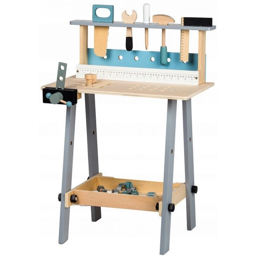 Banc de lucru cu unelte din lemn cu 32 de elemente Ecotoys [1]
