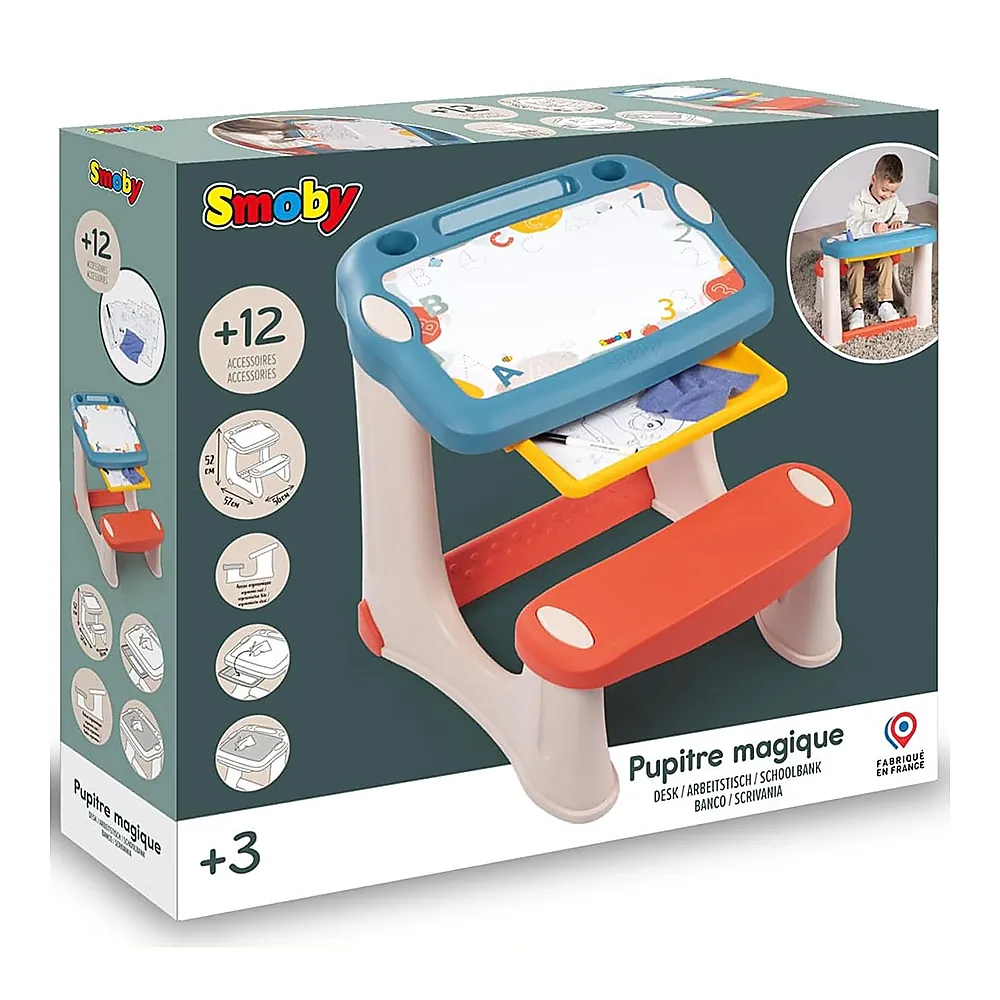 Banca scolara Smoby Magical Desk cu accesorii [7]