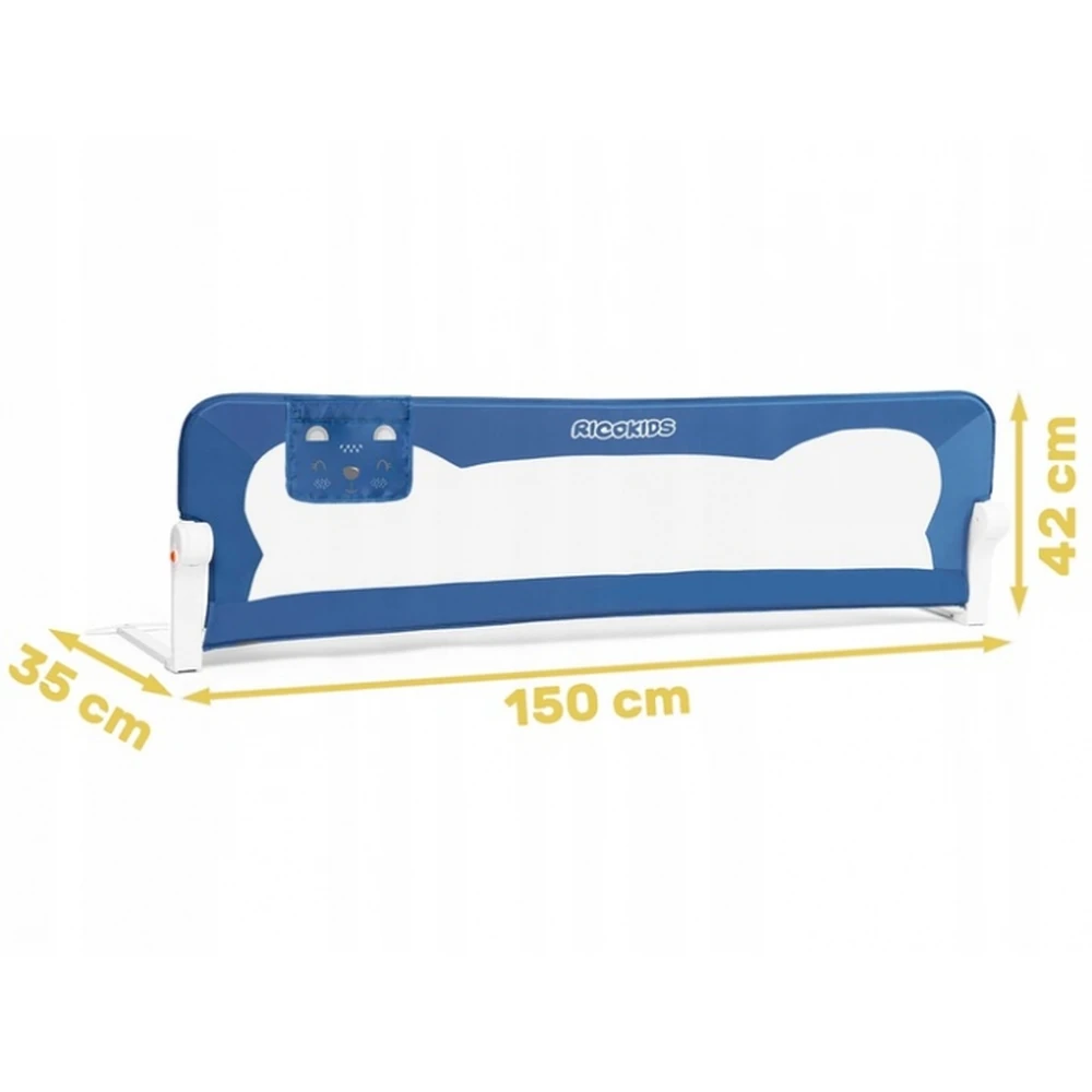 Bariera de pat Ricokids 150 x 42 x 35 cm - Albastru [5]