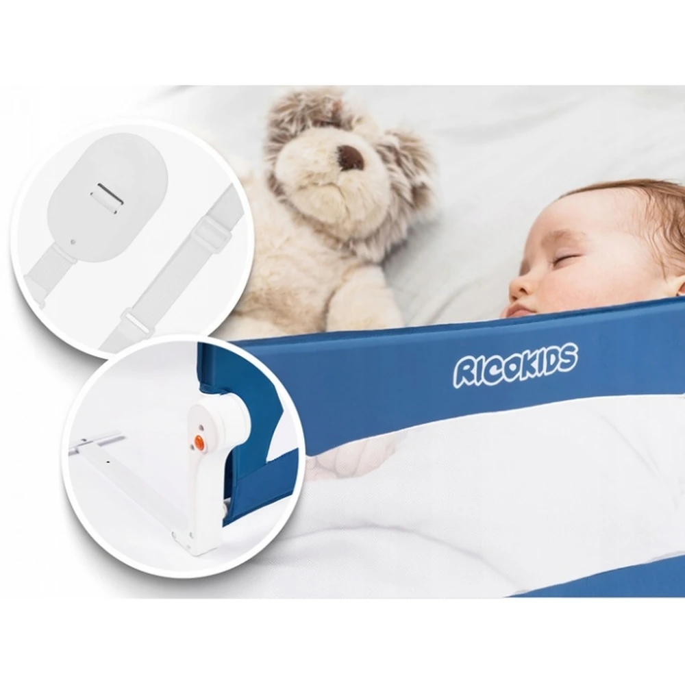 Bariera de pat Ricokids 150 x 42 x 35 cm - Albastru [3]
