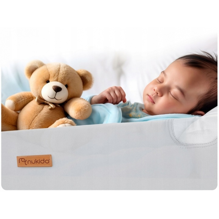 Bariera de protectie pentru pat 150 x 44 x 41 cm Nukido - Gri [2]