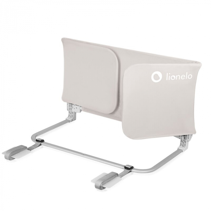 Bariera de protectie pentru pat, Lionelo, Lora XL, Pliabila, 150x46 cm, Bej [11]