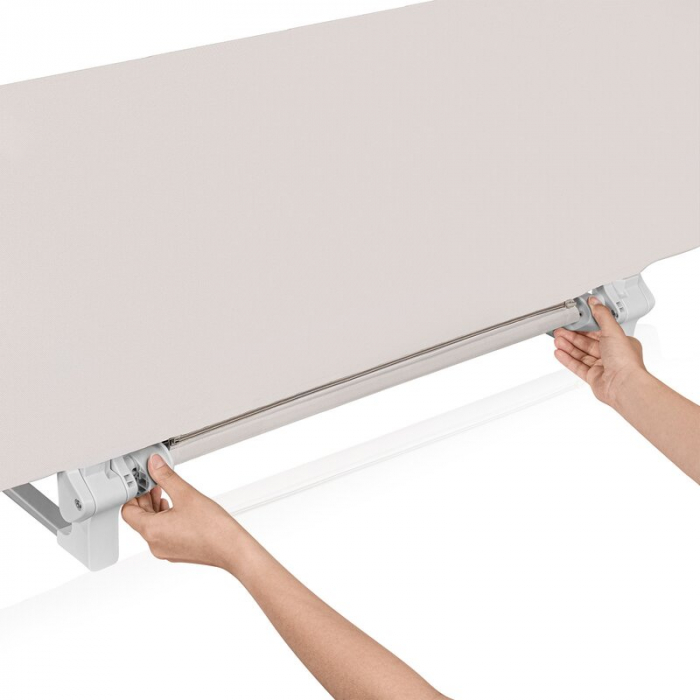 Bariera de protectie pentru pat, Lionelo, Lora XL, Pliabila, 150x46 cm, Bej [5]
