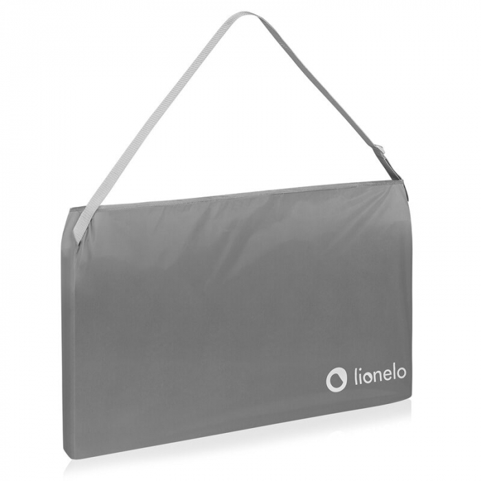 Bariera de protectie pentru pat, Lionelo, Lora XL, Pliabila, 150x46 cm, Bej [6]