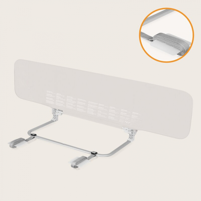 Bariera de protectie pentru pat, Lionelo, Lora XL, Pliabila, 150x46 cm, Bej [17]