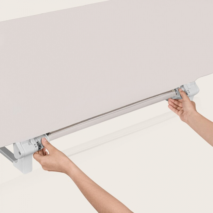Bariera de protectie pentru pat, Lionelo, Lora XL, Pliabila, 150x46 cm, Bej [16]