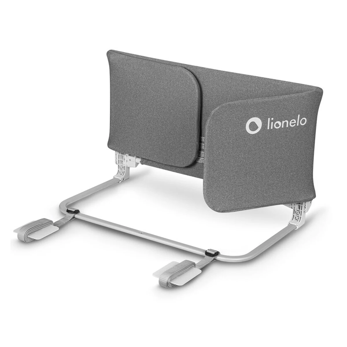 Bariera de protectie pentru pat, Lionelo, Lora XL, Pliabila, Sistem de blocare StandSafe, Geanta de transport inclusa, 150x46 cm, Gri [12]