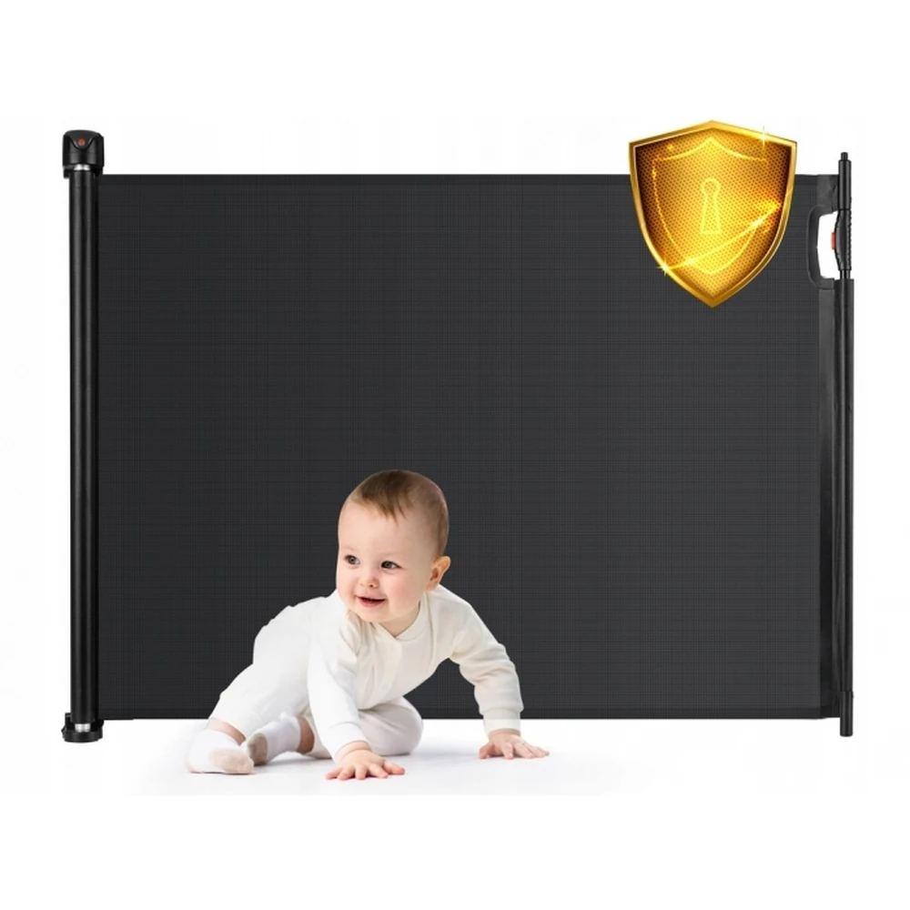 Bariera de protectie pentru scari si usi, 50-140 cm, Nukido - Negru [1]