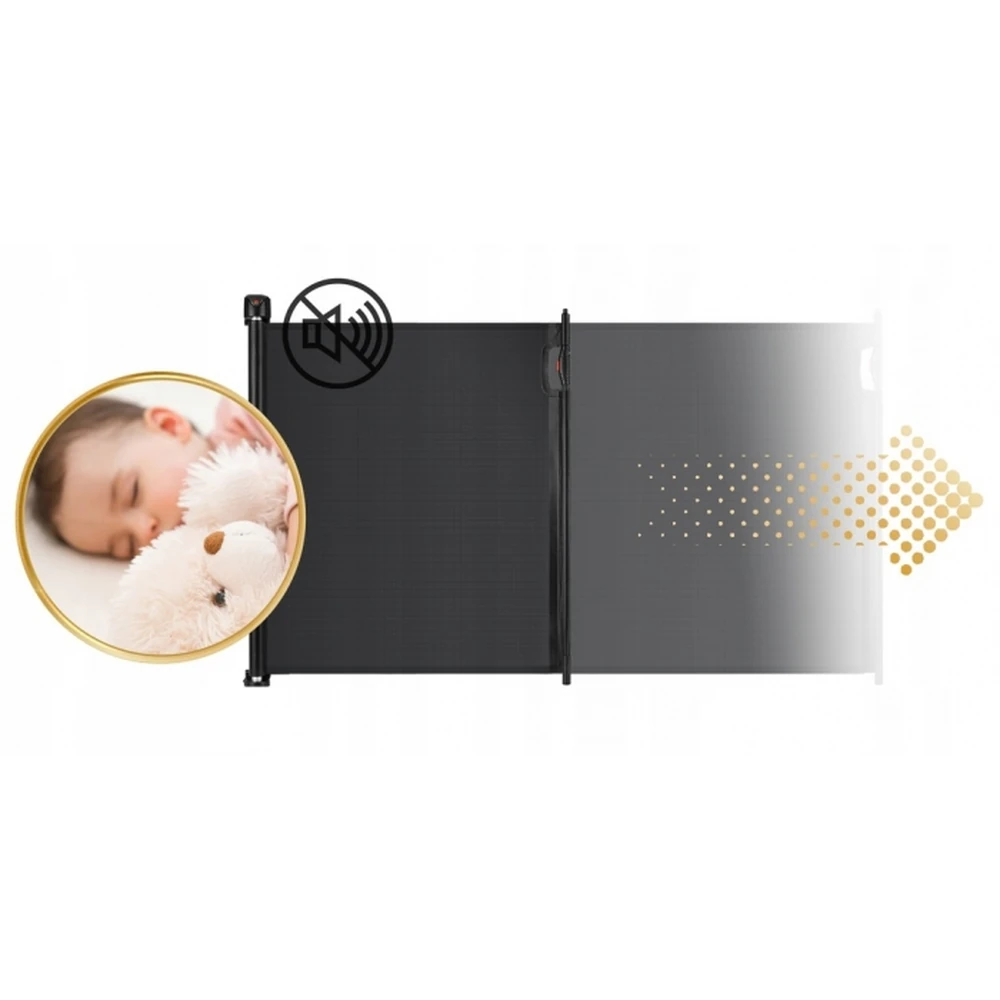 Bariera de protectie pentru scari si usi, 50-140 cm, Nukido - Negru [4]