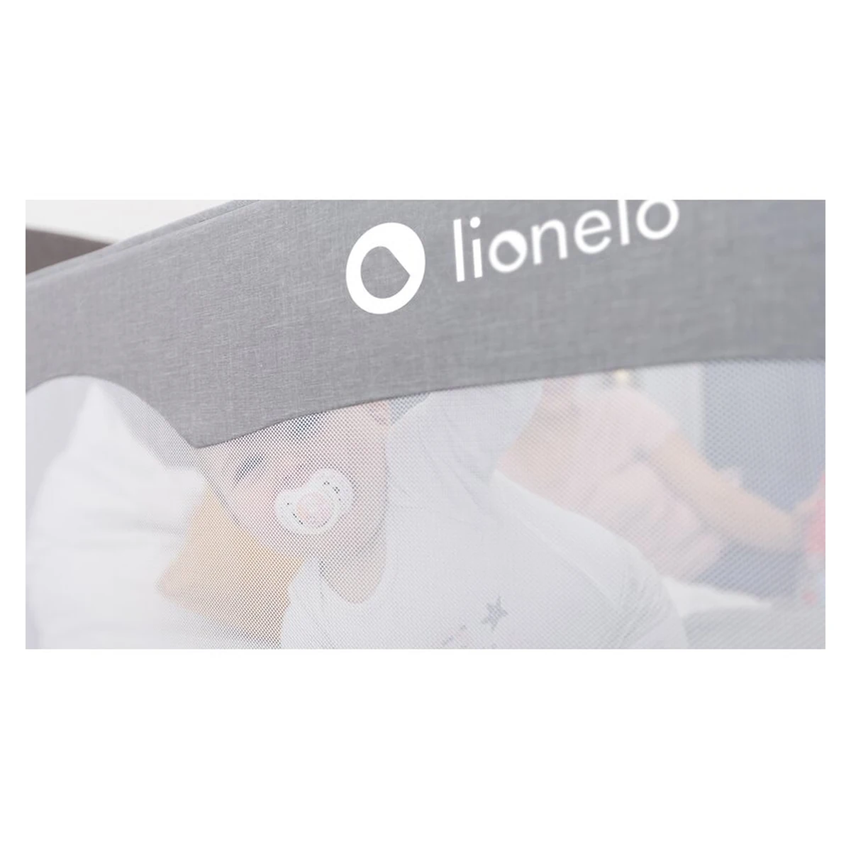 Lionelo - Bariera protectie pat Hanna , Cu buzunar accesorii, 150x66 cm, Conform cu standardul european de securitate BS7072, Gri [13]