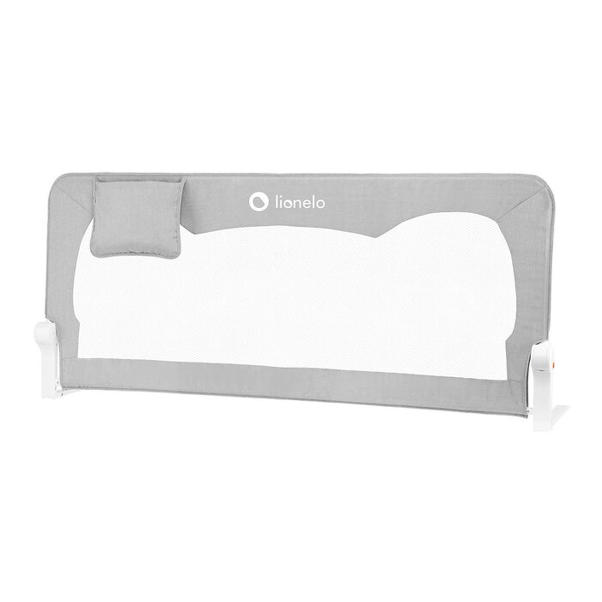 Lionelo - Bariera protectie pat Hanna , Cu buzunar accesorii, 150x66 cm, Conform cu standardul european de securitate BS7072, Gri [6]