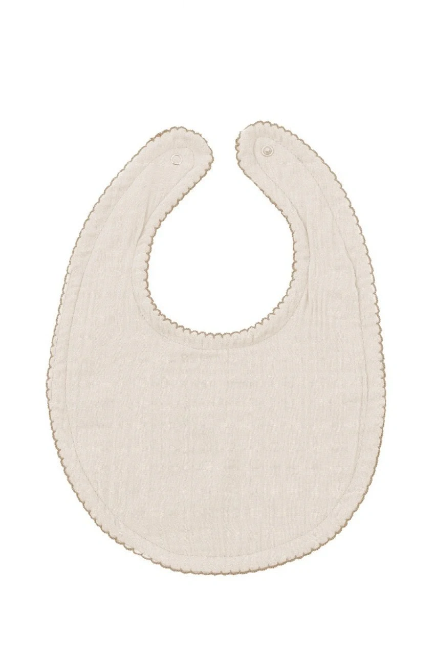 Baveta din muselina, Ecru, BabyJem, 23x32 cm [1]