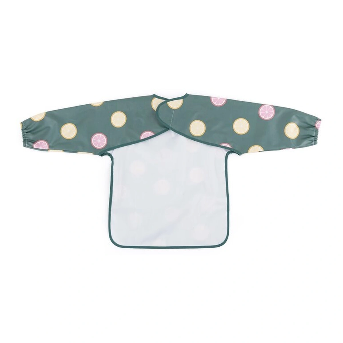 Baveta impermeabila, Petite&Mars, Cu maneci lungi, 24 luni+, Beige Citrus [3]