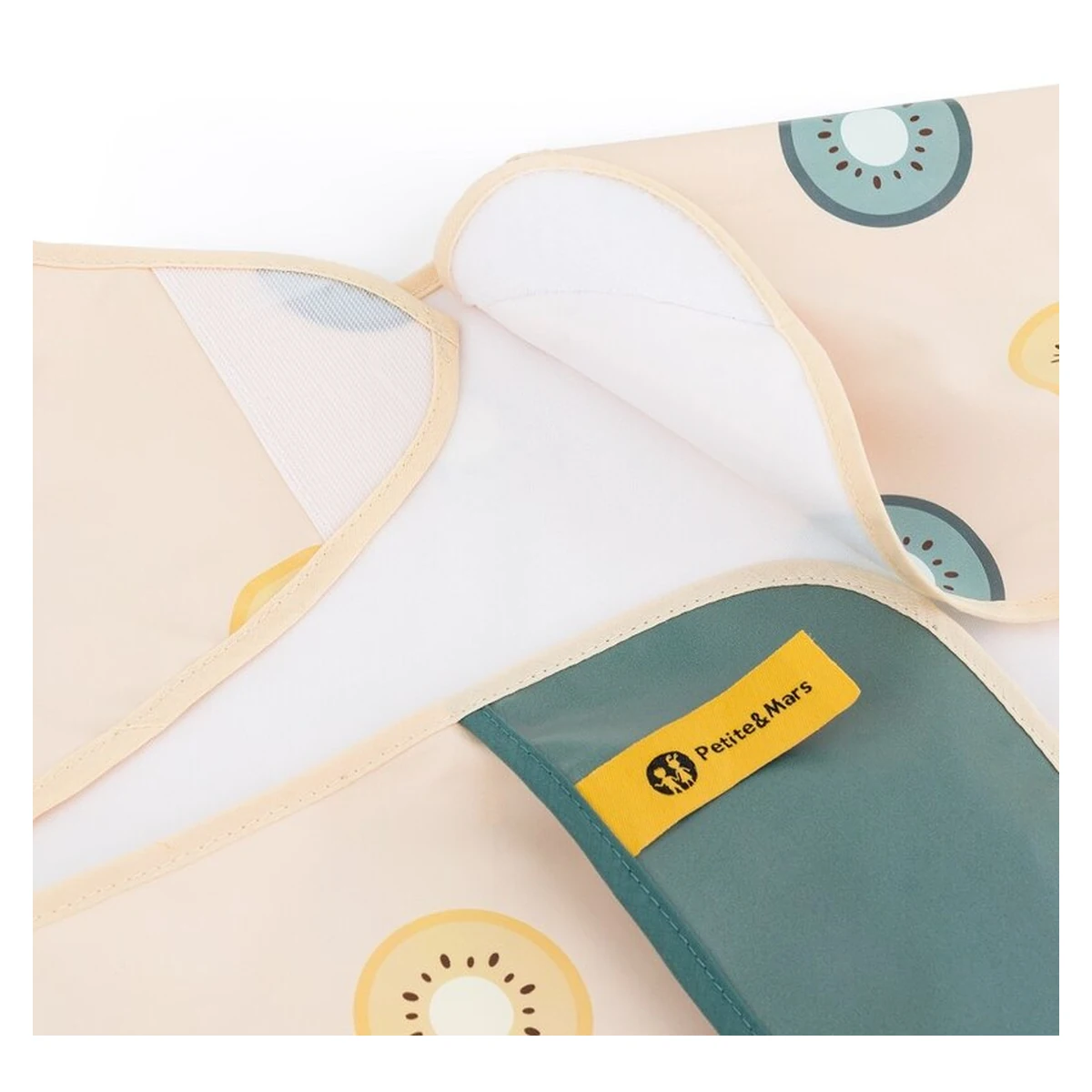 Baveta impermeabila, Petite&Mars, Cu maneci lungi, 24 luni+, Green Kiwi [5]