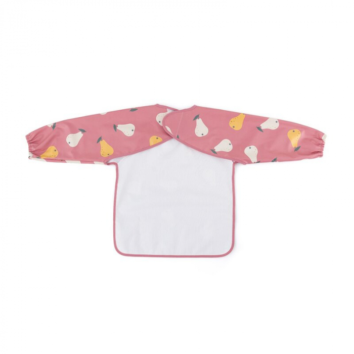 Baveta impermeabila, Petite&Mars, Cu maneci lungi, 24 luni+, Pink Pears [3]