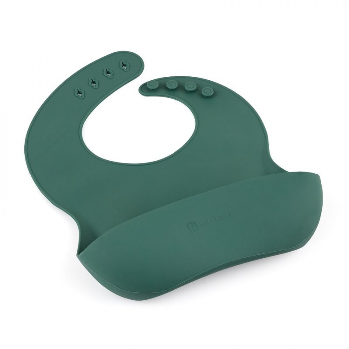 Baveta moale Take&Match, Reglabil, Cu buzunar colector, Silicon, Fara BPA, 6 luni+ Verde [2]