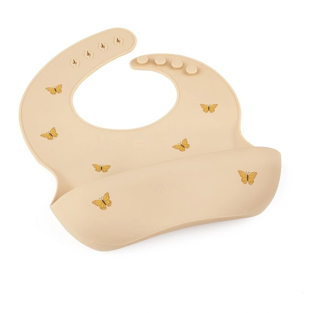 Baveta moale Take&Match, Reglabil, Cu buzunar colector, Silicon, Fara BPA, 6 luni+ Bej* [2]