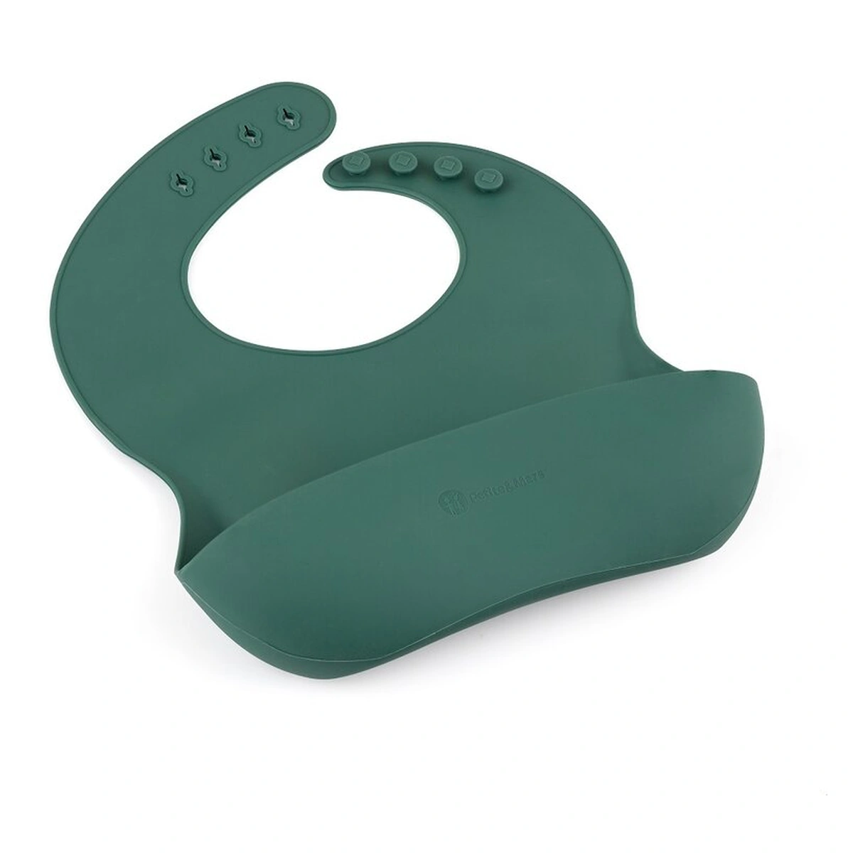 Baveta moale Take&Match, Reglabil, Cu buzunar colector, Silicon, Fara BPA, 6 luni+ Verde [2]