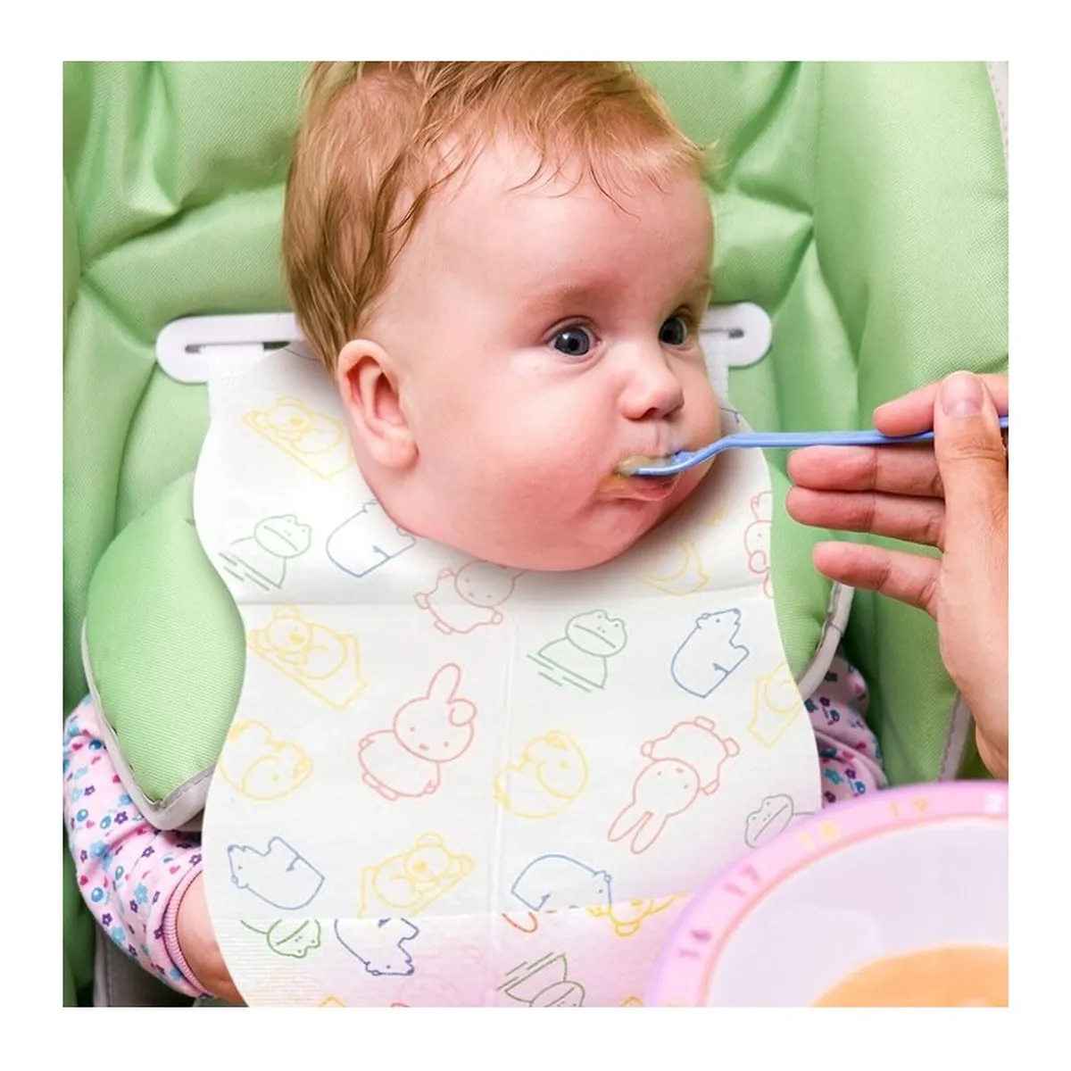 Bavete de unica folosinta, Bocioland, Cu buzunar, Set de 10 bucati, Multicolor [4]